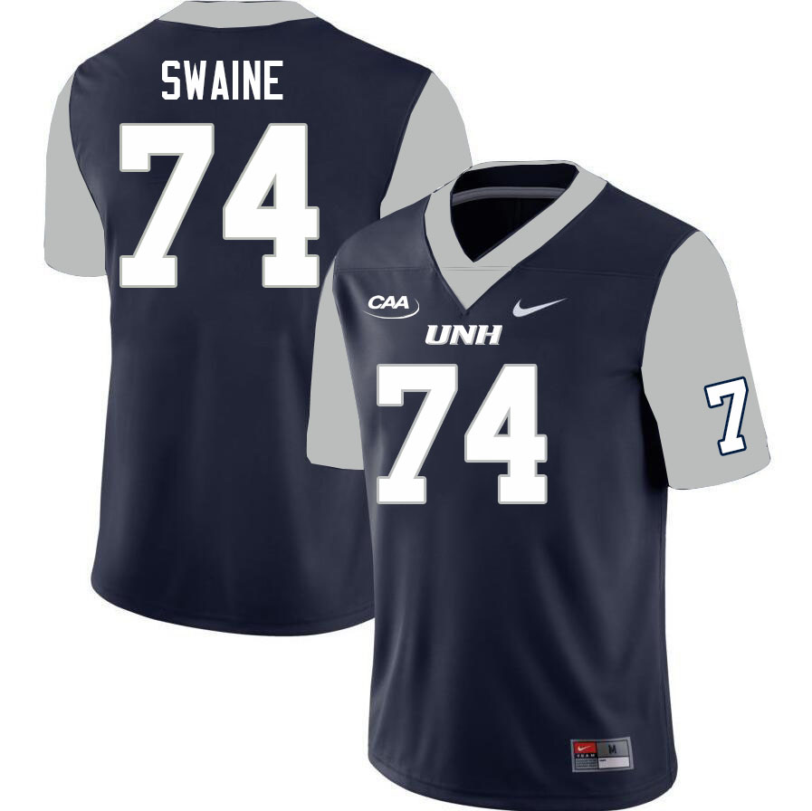 New Hampshire Wildcats #74 Luke Swaine College Football Jerseys Stitched Sale-Navy